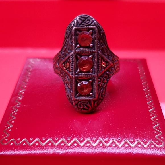 Art Deco Gold Topaz Ring - Picture 9 of 11